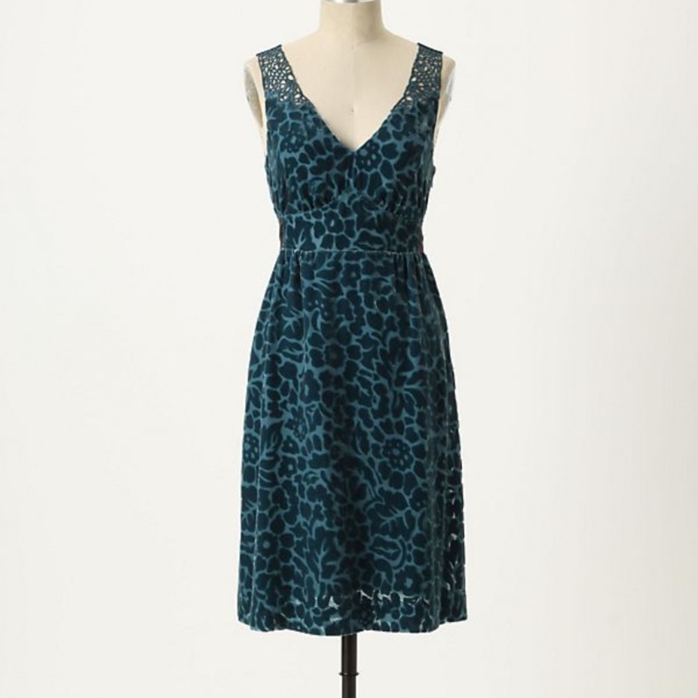 Moulinette Soeurs Matilija velvet fit/flare dress